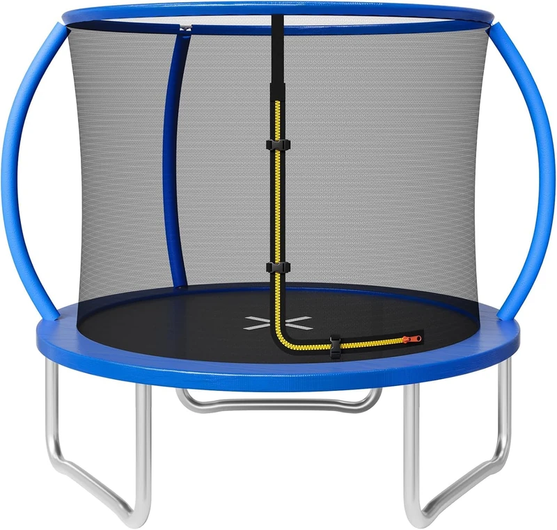 JUMMICO 6FT/7.5FT/10FT/12FT Trampoline Outdoor with Safety Enclosure Net - Complete Outdoor Garden Trampoline for Kids & Adults Spring Tool Home Fitness Family Play Equipment