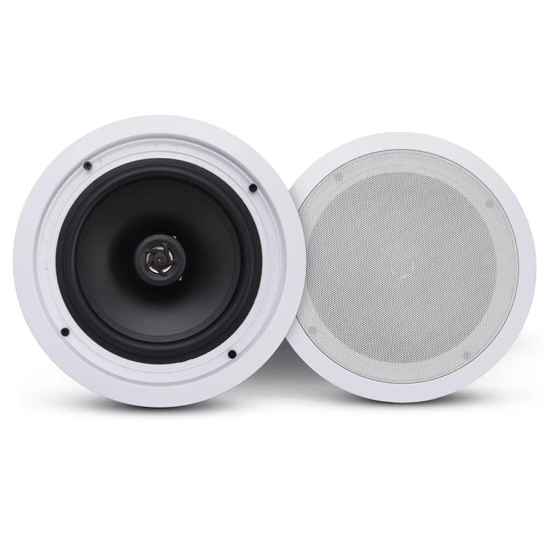 Pyle Ceiling Speakers Bluetooth In Ceiling Speakers 8 Inch Pair 250W Wireless Ceiling Speakers Flush Mount Home Audio Stereo Sound System