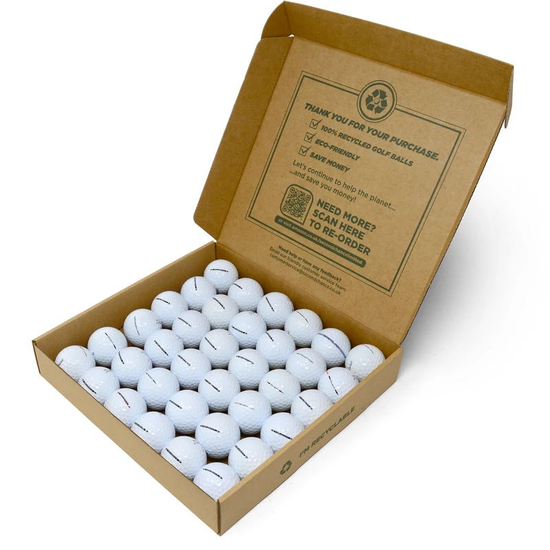 Second Chance Recycled Lake Golf Balls, Used Golf Balls - 36 Pack Grade A for Titleist Velocity Golf Balls