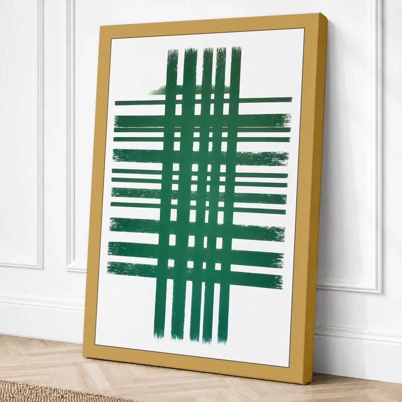 Woven Geometry Geometric Canvas Wall Art Print 36x24 Inch