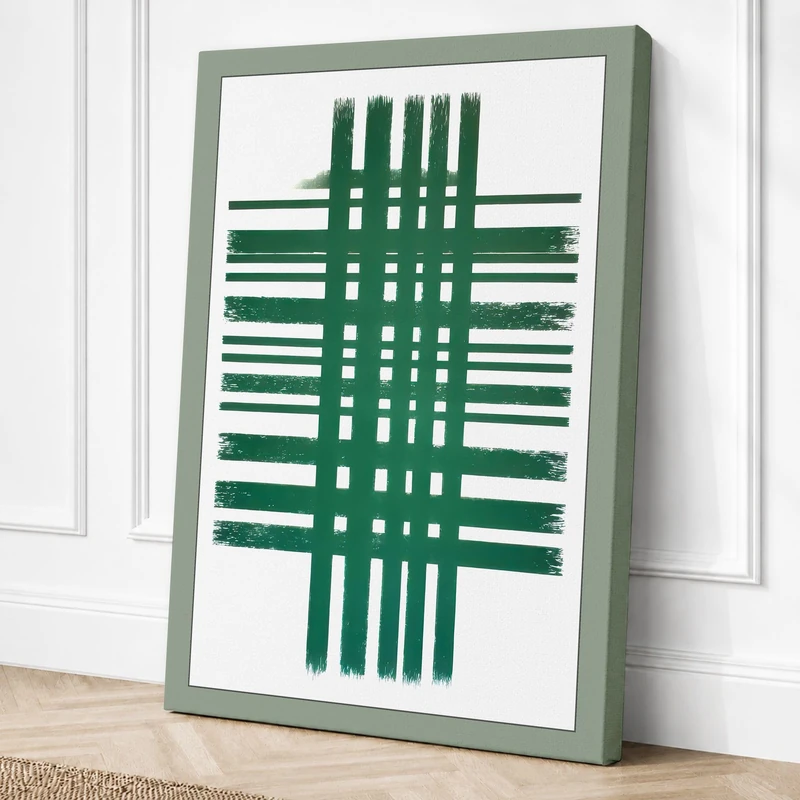 Woven Geometry Geometric Canvas Wall Art Print 36x24 Inch