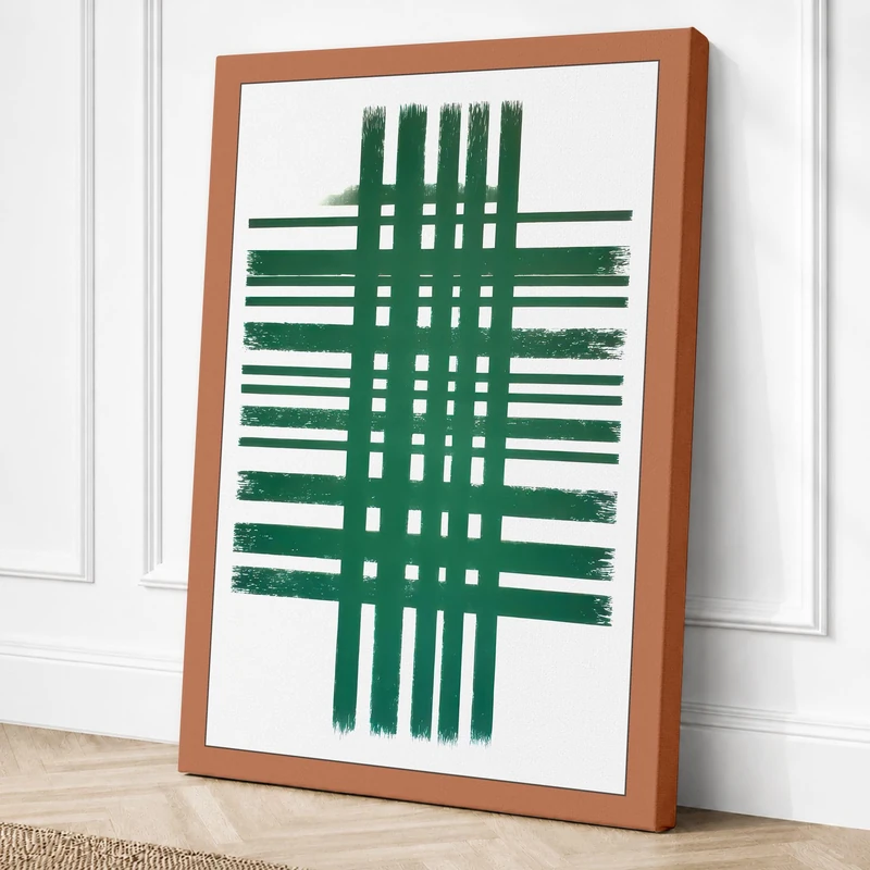 Woven Geometry Geometric Canvas Wall Art Print 36x24 Inch