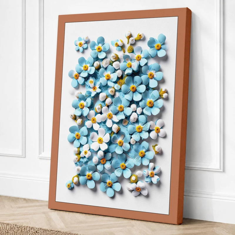 Scattered Beads Minimalist Canvas Wall Art Print 36x24 Inch