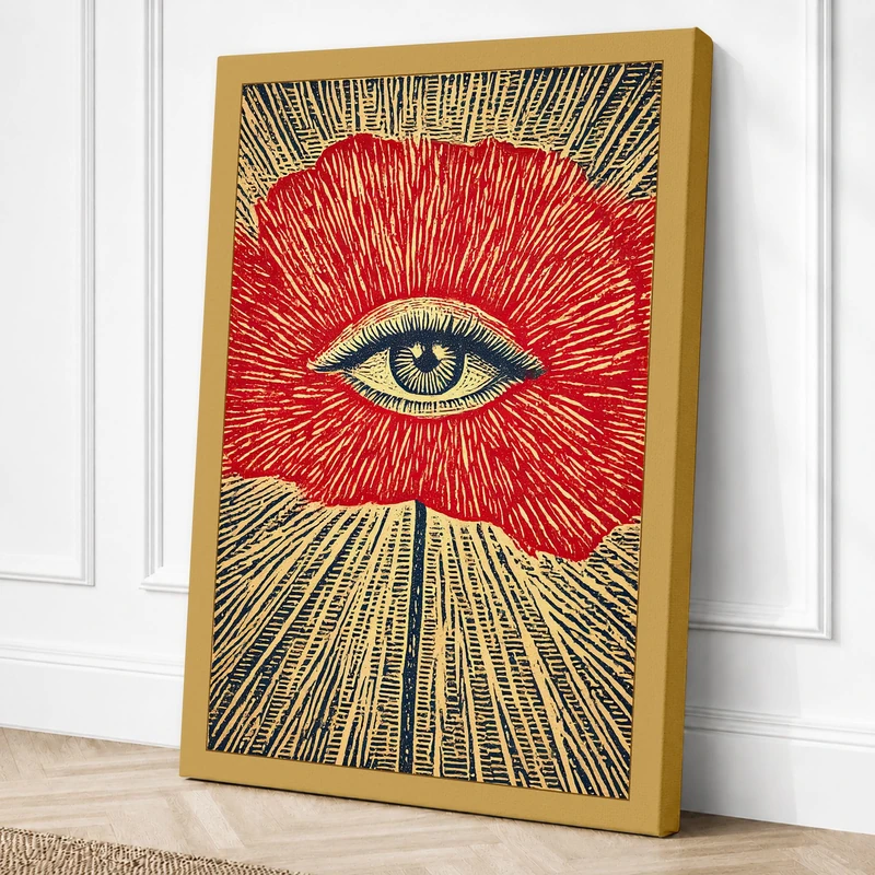 Watchful Eye Surrealism Canvas Wall Art Print 36x24 Inch
