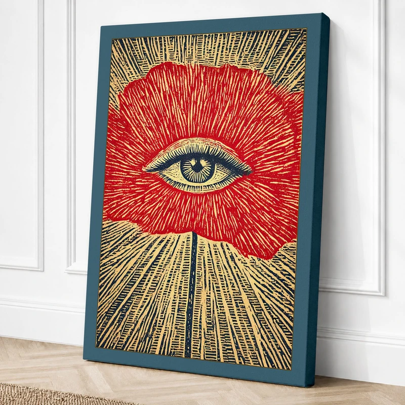 Watchful Eye Surrealism Canvas Wall Art Print 36x24 Inch