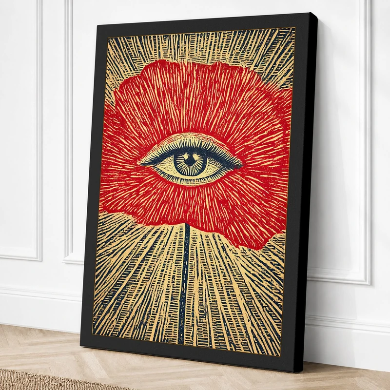 Watchful Eye Surrealism Canvas Wall Art Print 36x24 Inch