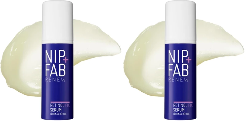 Nip + Fab Retinol Fix Serum Extreme – 0.3% Retinol Complex Anti-Ageing Face Serum with Peptides and Aloe Vera for Fine Lines, Wrinkles and Smooth Skin Texture, Night Treatment, Vegan, 30ml (Pack of 2)