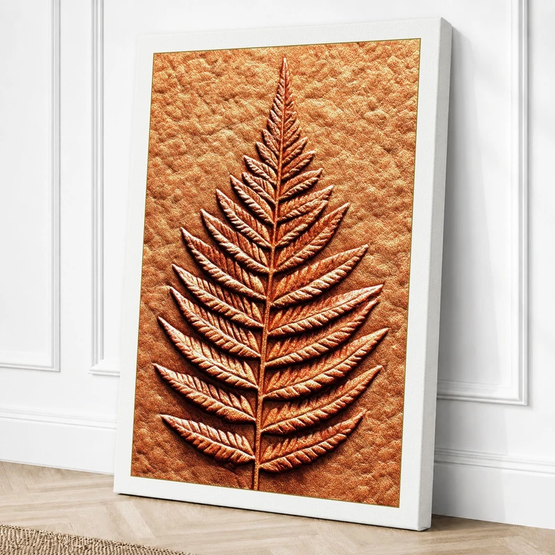 Pressed Fern Botanical Canvas Wall Art Print 36x24 Inch