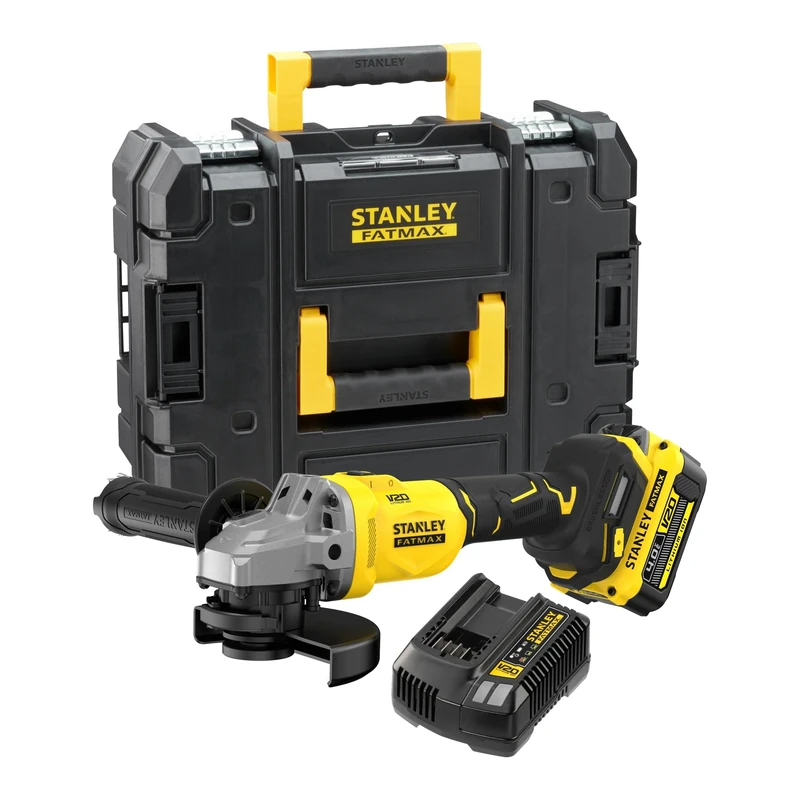 STANLEY FATMAX V20 Cordless Brushless 125mm Angle Grinder, SFMCG710M1T-GB