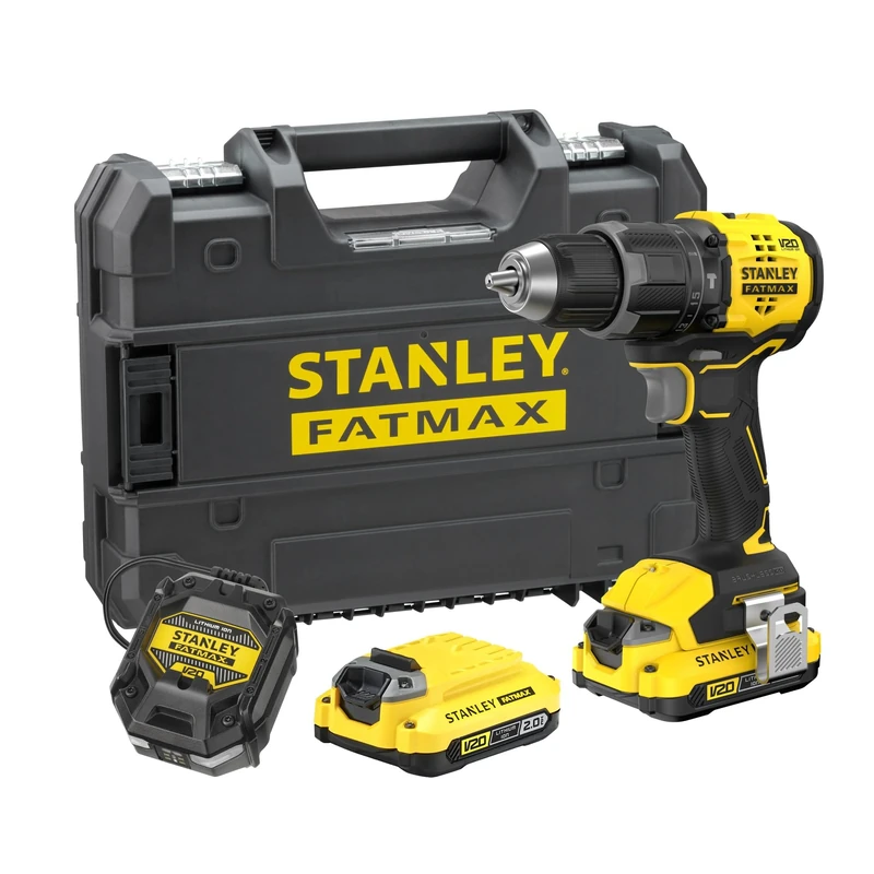Stanley V20 Cordless Brushless 2 Gear Hammer Drill Driver, SFMCD716D2T-GB