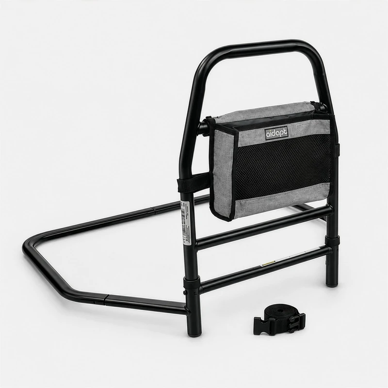 Aidapt Bed Assist Rail with Storage Pocket&Safety Straps for Bed Transfers