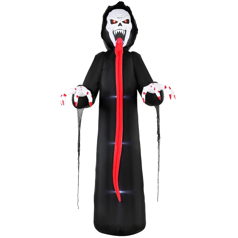 Outsunny 10 FT Halloween Inflatable Skeleton Scary Halloween Decoration