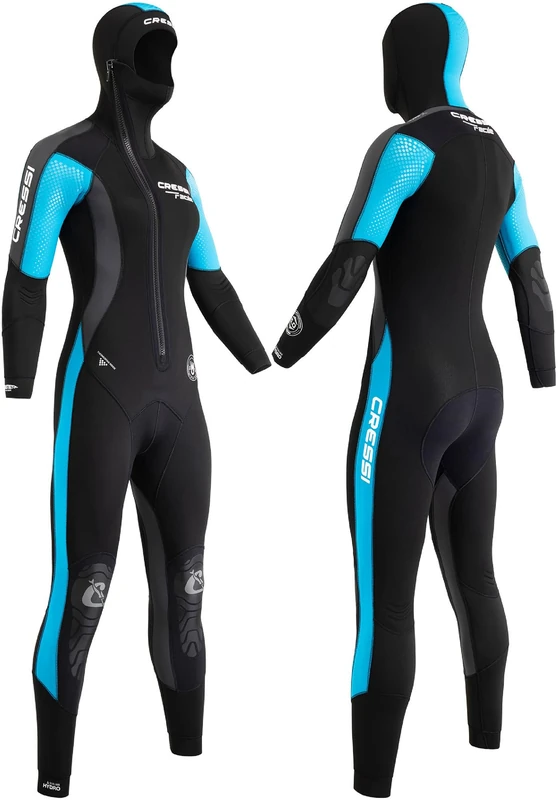 CRESSI since 1946 Facile Monopiece Wetsuit 5mm Lady Black/Aquamarine XS/1