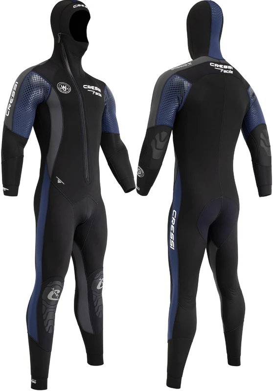 CRESSI since 1946 Facile Monopiece Wetsuit 5mm Man Black/Blue S/2
