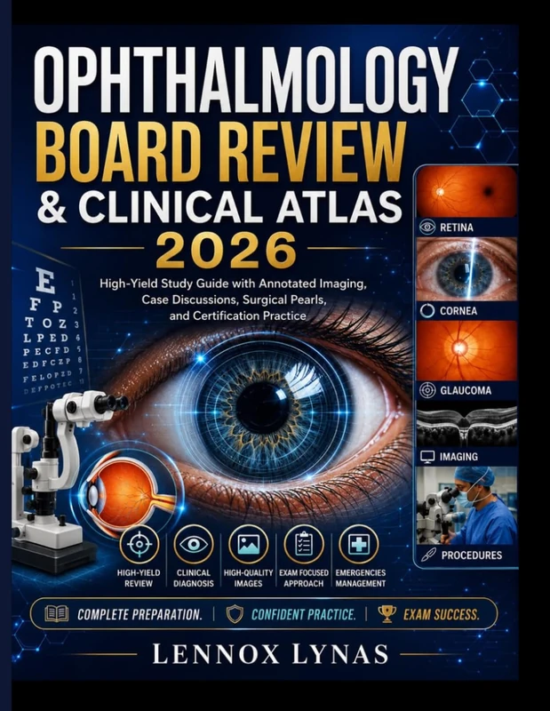 OPHTHALMOLOGY BOARD REVIEW & CLINICAL ATLAS: High-Yield Study Guide with Annotated Imaging, Case Discussions, Surgical Pearls, and Certification Practice