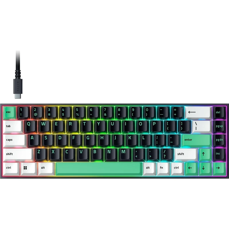 Razer Reclusa X Mini 65% - Hot-swappable Mechanical Gaming Keyboard - Orange Tactile Switches - Snap Tap - Snap Flex & Dual-Keypress Priority | QWERTY US Layout
