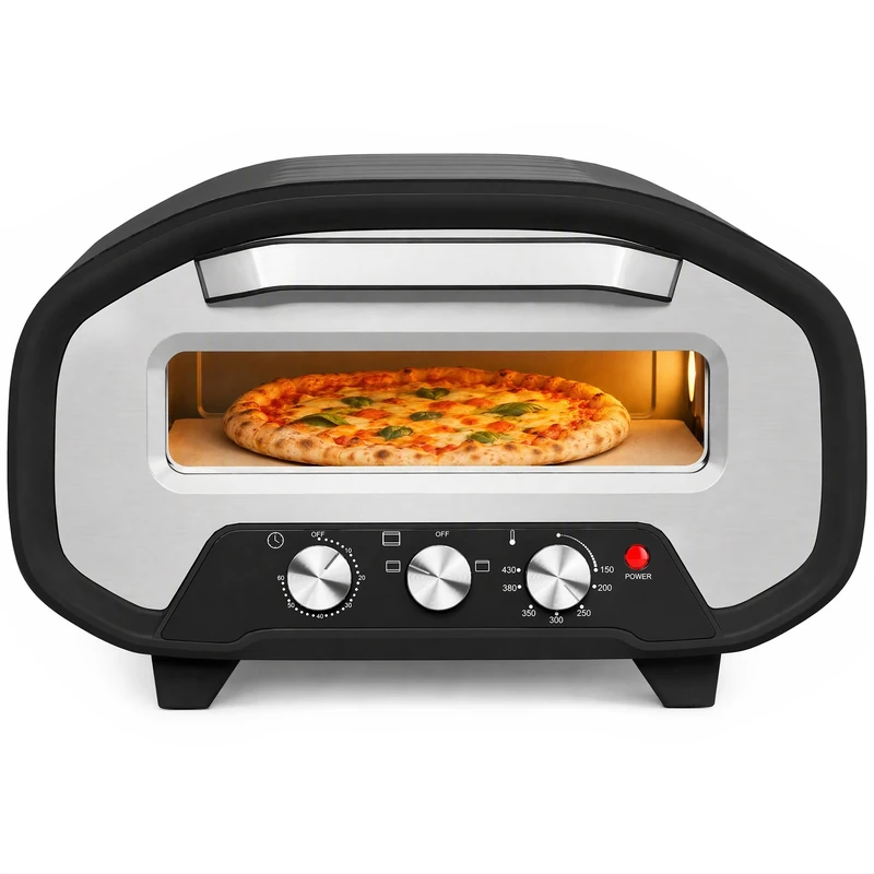HOMCOM 12 Inch Electric Pizza Oven - 430 degreesC Countertop Maker