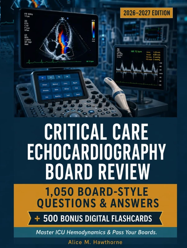 CRITICAL CARE ECHOCARDIOGRAPHY BOARD REVIEW: 1,050 Questions and Answers for ICU Hemodynamics and Certification Prep