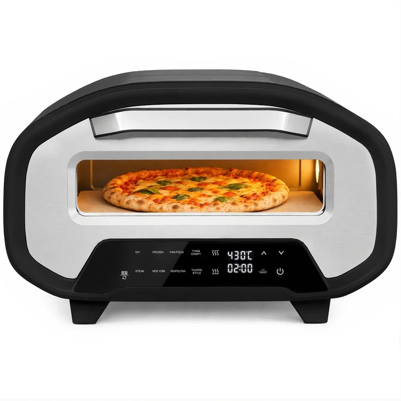 HOMCOM 12 Inch Electric Pizza Maker - 430 degreesC, 8 Presets