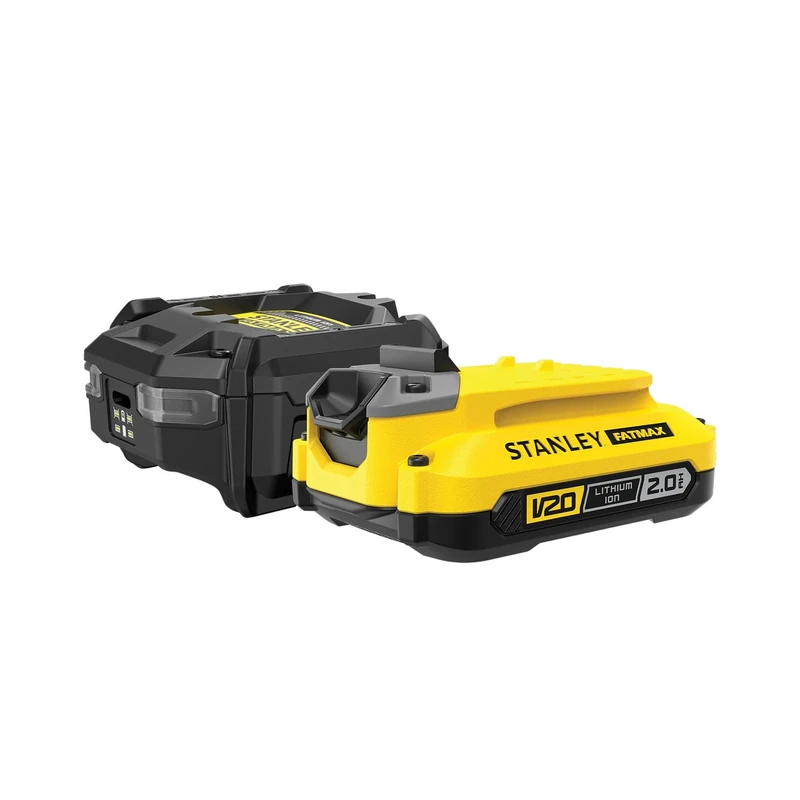 STANLEY FATMAX V20 2.0Ah Battery and 1.25A Charger, SFMCB10D1-GB