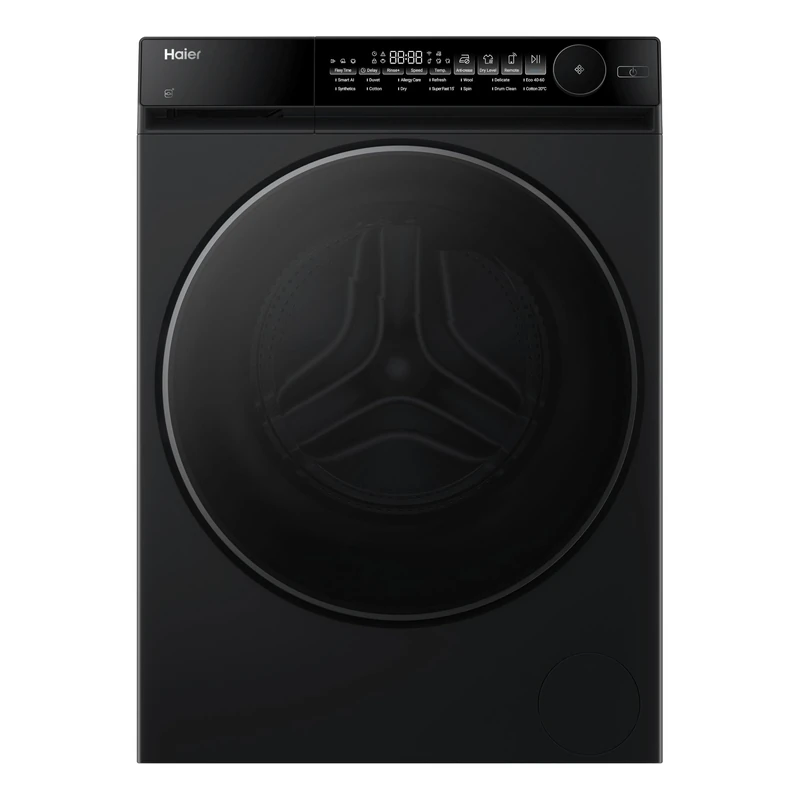 Haier X7 HWD10B14367BU1UK Washer Dryer, 10+6kg, 1400rpm, Black Steel, A-30%/D Energy Class