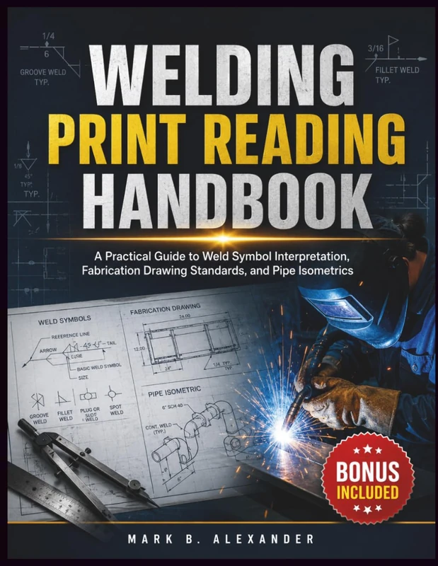 Welding Print Reading Handbook: A Practical Guide to Weld Symbol Interpretation, Fabrication Drawing Standards, and Pipe Isometrics