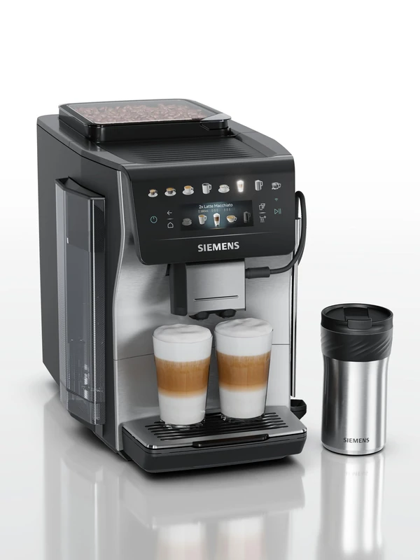 SIEMENS EQ600 iAroma Bean to Cup Coffee Machine, TP605GT3, Stainless Steel