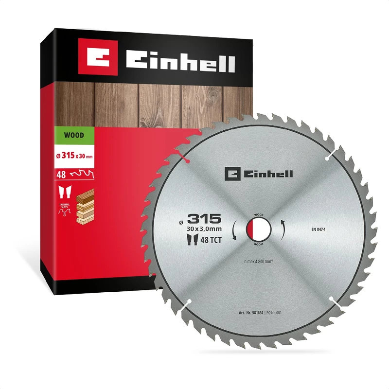 Einhell TCT Circular Saw Blade, Wood, Ø 315 x 30 mm, 48 T
