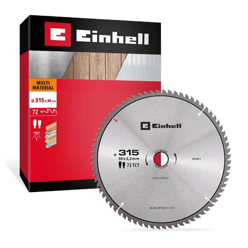 Einhell TCT Circular Saw Blade, Multi Material, Ø 315 x 30 mm, 72 T
