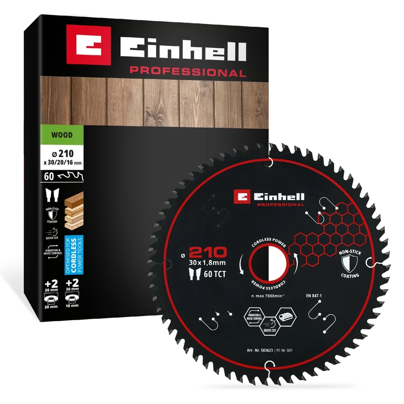 Einhell Professional Circular Saw Blade - 210mm 60T Wood