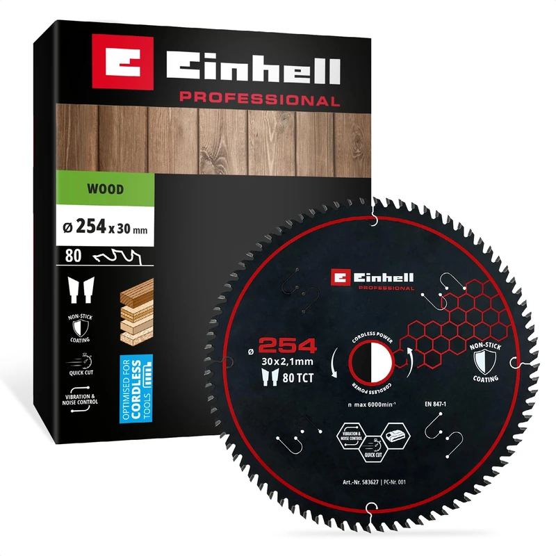 Einhell Professional TCT Saw Blade, Ø 254 x 30 mm, 80 T