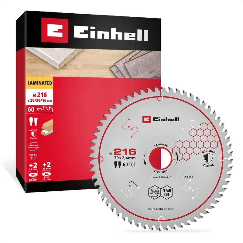 Einhell TCT Circular Saw Blade, Ø 216 x 30 mm, 60 T