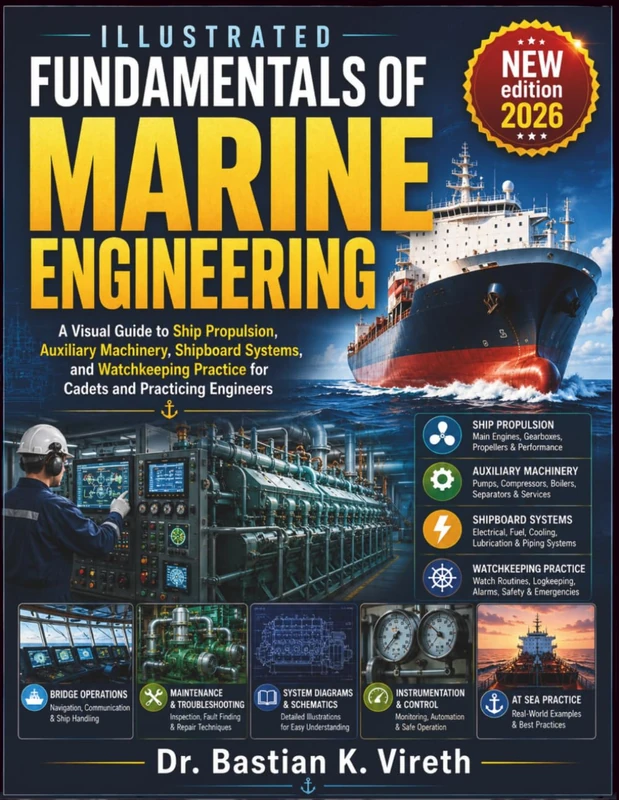 ILLUSTRATED FUNDAMENTALS OF MARINE ENGINEERING: A Visual Guide to Ship Propulsion, Auxiliary Machinery, Shipboard Systems, and Watchkeeping Practice for Cadets and Practicing Engineers