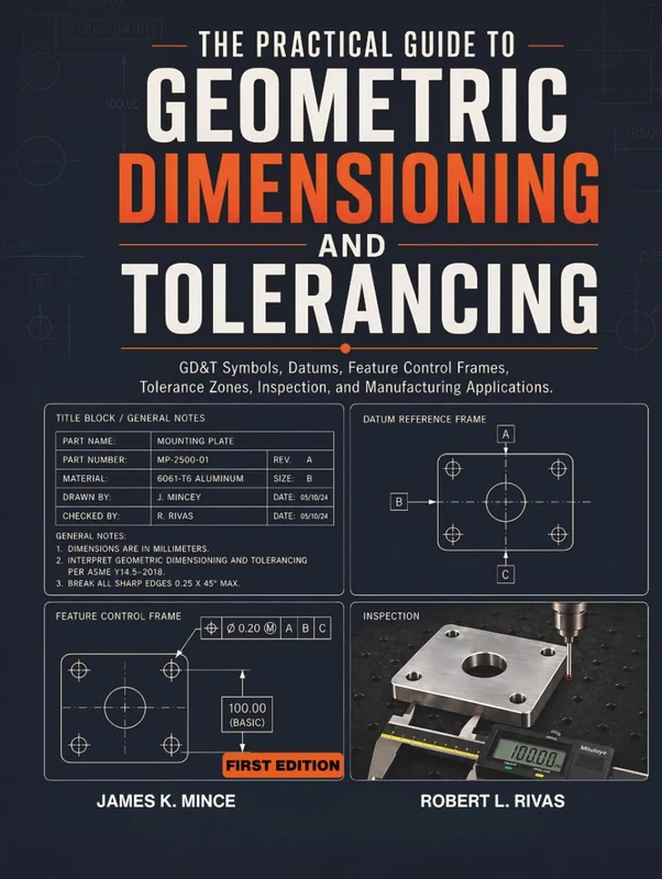 The Practical Guide to Geometric Dimensioning and Tolerancing: GD&T Symbols, Datums, Feature Control Frames, Tolerance Zones, Inspection, and Manufacturing Applications