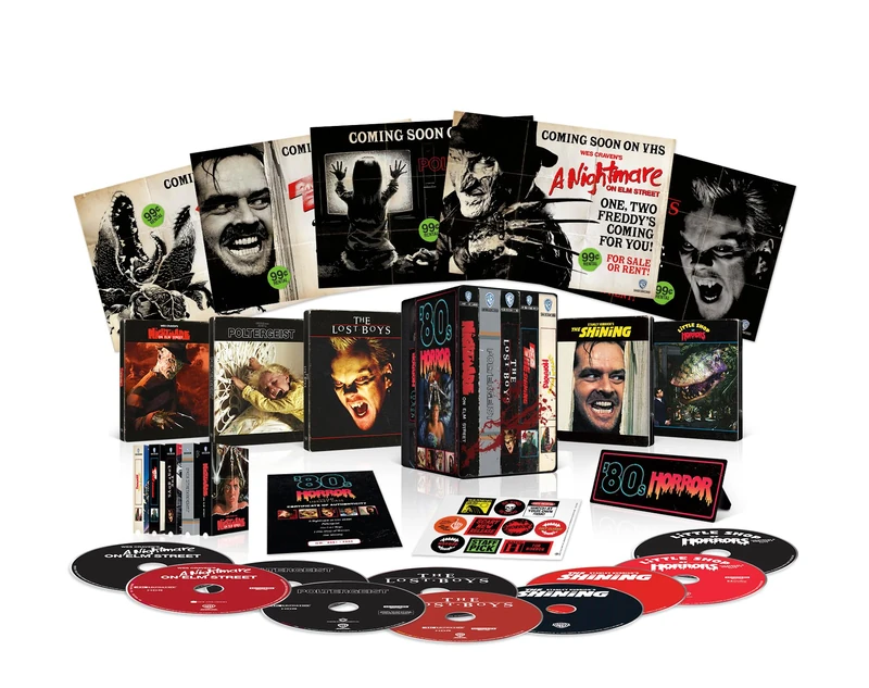 80s Horror SteelBook Library Case [4K Ultra HD] [Blu-ray] [Region Free]