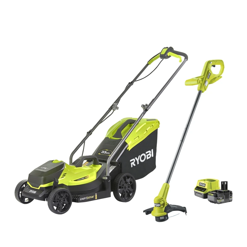 RYOBI 18V ONE+ Lawn Mower & Grass Trimmer Starter Kit