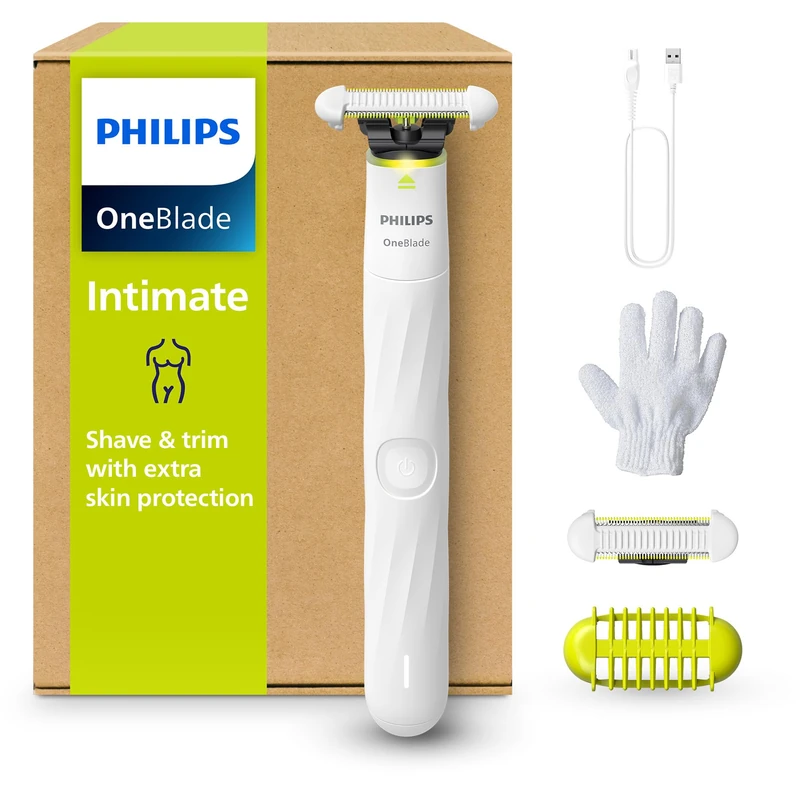 Philips OneBlade Intimate – Shave & Trim with Extra Skin Protection, Model QP1930/34
