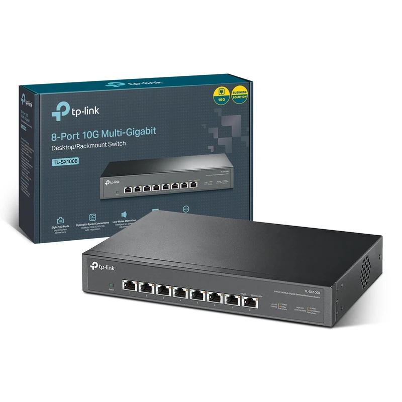 TP-Link TL-SX1008 8-Port 10G Multi-Gigabit Network Switch