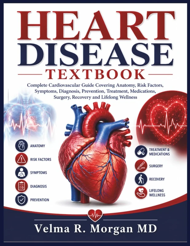 HEART DISEASE TEXTBOOK: Complete Cardiovascular Guide Covering Anatomy, Risk Factors, Symptoms, Diagnosis, Prevention, Treatment, Medications, Surgery, Recovery and Lifelong Wellness