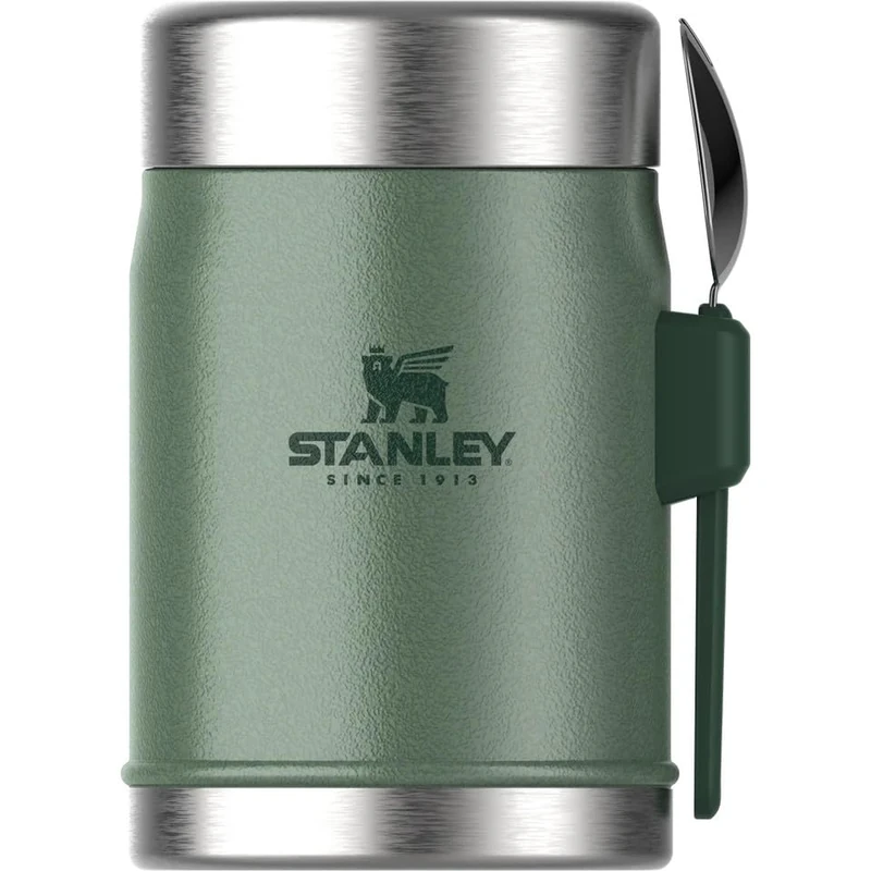 Stanley 1913 Classic Food Jar with Spork 0.4L - Hammertone Green