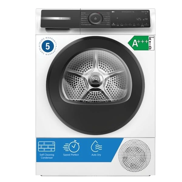 Bosch Series 6 WQH246D9GB Heat pump Tumble Dryer, 9 kg, White
