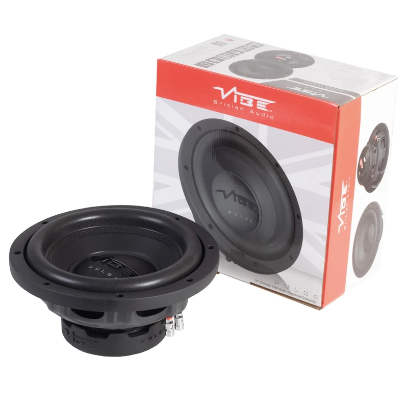 VIBE PULSE10D2-V3 Subwoofer, 10 Inch, 1050 Watts, Dual 2 Ohm Voice Coil, Pressed Paper Cone with Butyl Foam Surround