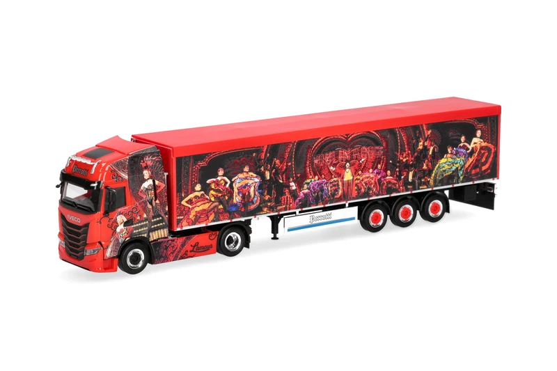Herpa Iveco S-Way semi-trailer Perrotti truck model in 1:87 scale