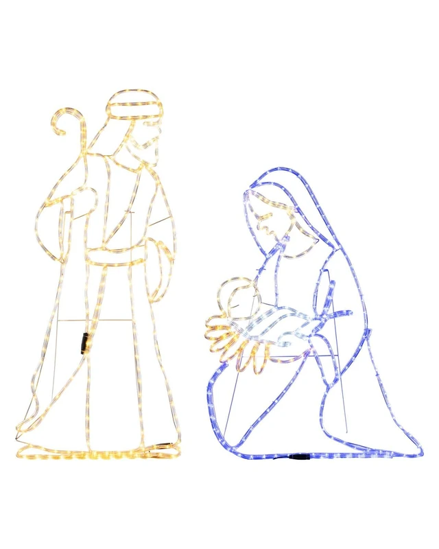 WeRChristmas Nativity Rope Light Silhouette, 130cm