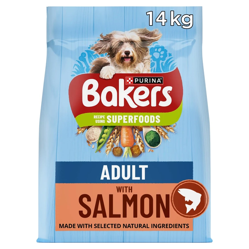 BAKERS Adult Salmon Dry Dog Food 14kg