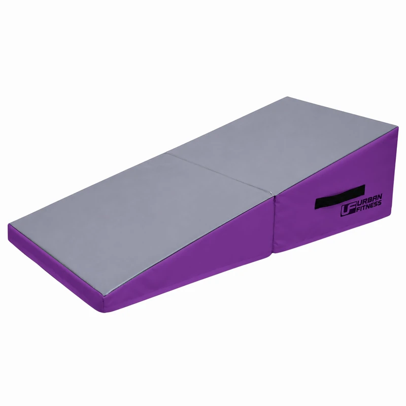 Urban Fitness Folding Incline Wedge Mat, 122 x 61 x 35 cm, Purple/Grey