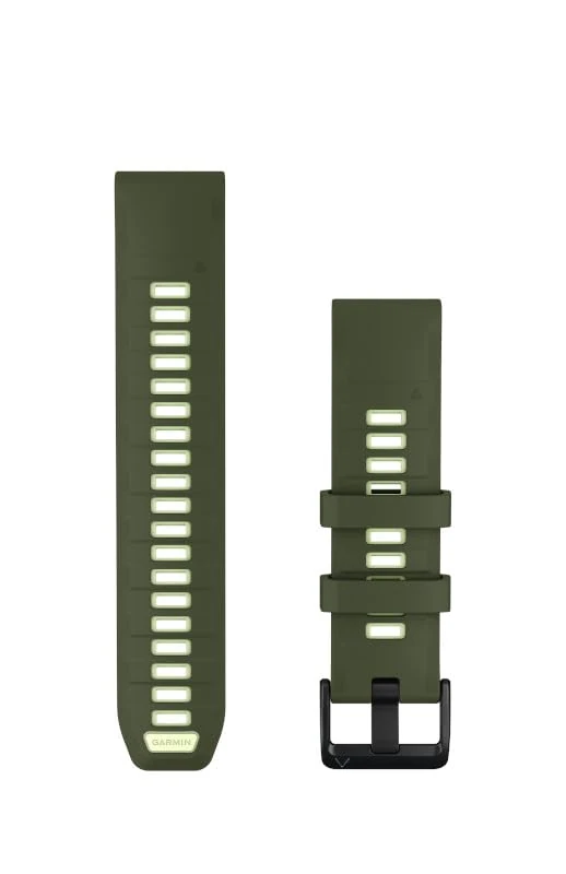 Garmin QuickFit Watch Band 22mm Silicone Strap, Olive/Citron