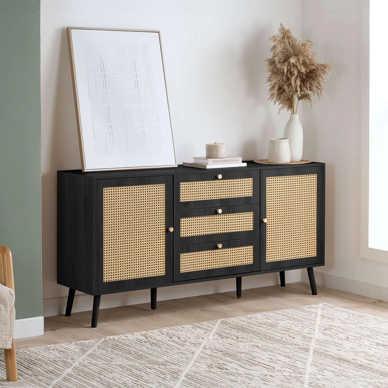 Birlea Croxley 2 Door 3 Drawer Sideboard (Black)