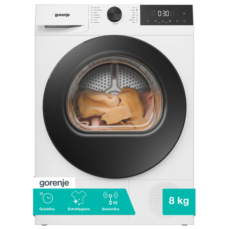 Gorenje DG2P8E/UK 8 kg Freestanding Heat Pump Tumble Dryer, White