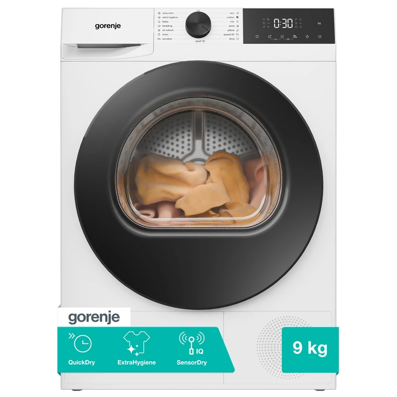 Gorenje DG2P9D/UK 9 kg Freestanding Heat Pump Tumble Dryer, White